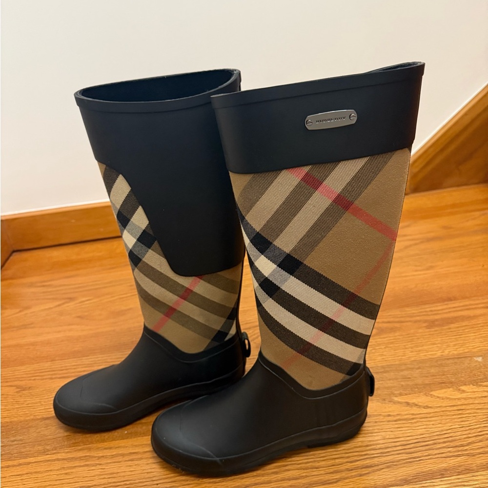 Burberry Plaid Rain Boots